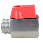 Mini Ball Valve F / M (Red)