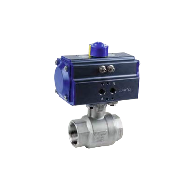 2-Pc. Ball Valve with Actuator Double Acting