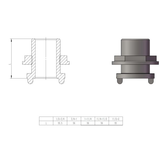 Container Screw Connection F/M 